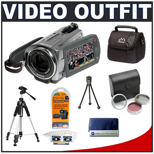 Sony Handycam DCR-SR62 HDD 30GB Wide/16:9 Digital Video Camcorder + 3-Piece Filter Kit (30mm UV/FLD/PL) + Deluxe Photo/Video 57