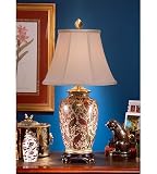 Wildwood Lamps 3881 Flowers 1 Light Table Lamps in Artist Work On Kutani Crackleware