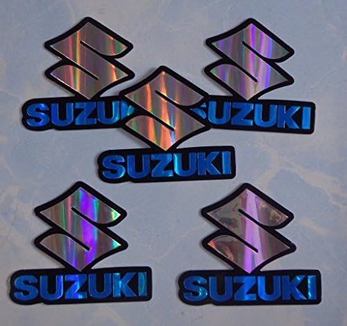 Suzuki Foil Crome Monster Energy Helmet Motocross Graphic Decal Motorcycle ATV Racing Sticker (5 Pieces).