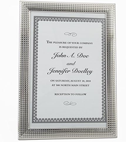 Polished Metal Picture Frame in Silver (B801 A4)