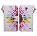 Samsung Galaxy Mega 2 Case - Magnetic Leather Flip Wallet Pouch Samsung Galaxy Mega 2 Wallet Case, Slim Folio Case with Kickstand, 2 Credit Card Slot Wallet Pouch (SUN FLOWER WALLET POUCH)