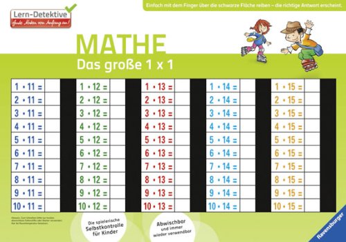 Ravensburger Buchverlag Lern-Detektive - Zaubertafel: Das gro&szlig;e 1 x 1