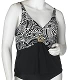 Christina Women's Plus Shaman Spell Halter Tankini Top with Transformable Straps