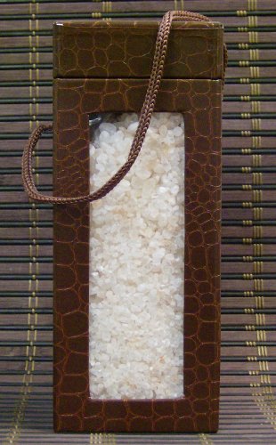 Black Tai Exotic Himalayan Salt: BROWN Faux Crocodile Container- Coarse Grade King (3 lbs)
