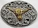 Steer Head Diamondcut Pewter/Brass Buckle