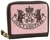 Juicy Couture Heritage Crest Zip wallet,Pink Nardels,one size
