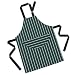 Rushbrookes Children's Aprons Racing Green Butchers Stripe