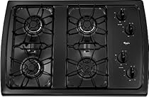Whirlpool W3CG3014XB 30 Gas Cooktop 4 Sealed Burners Black 