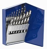 Irwin 60137 15 Piece 1/16-Inch to 1/2-Inch Black Oxide Twist Drill Bit Assortment with Metal Index