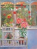 IMAGE OF Through the Conservatory Window HIGH QUALITY CANVAS Print With Light Added BRUSHSTROKES Timothy Easton 20x24