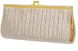 Beaded Clutch, Metal Frame, Evening Bag - Sasha (61 25402)