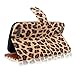 Cellularvilla Wallet Case for BLU Life Play L100A Brown Leopard Pu Leather Wallet Card Flip Open Pocket Case Cover Pouch