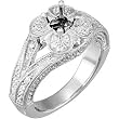 14K White Gold Diamond Engagement Ring Semimount - 0.50 Ct. - DOES NOT INCLUDE CENTER STONE