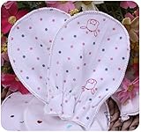 2ペア新生児赤ちゃんガールズボーイズアンチスクラッチミトン手袋ベビーハンドガード - ランダムな色