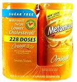 Metamucil Orange Smooth Texture Sugar Free Powder 228 Doses (2x114 Teaspoon Doses)