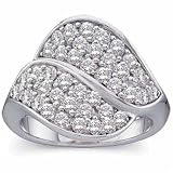 1.25 Ct.T.W. Round Brilliant Cut Diamonds in 14Kt. White Gold Fashion Ring. Diamond Fashion Ring