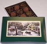 Scott's Cakes Cocoa Covered Dark and Pecan Dark Chocolate Truffles 1 Pound Homestead Box