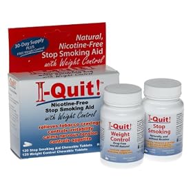 I-Quit Nicotine-Free Stop Smoking Aid with Weight Control, Two 120 Count Bottles