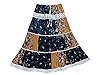 Womans Long Skirt Blue Yellow Printed Cotton Tiered Maxi Skirt Boho Clothing