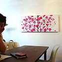 marimekko マリメッコファブリックアートパネル LUMIMARJA 1200×500mm(類語/ファブリックボード,ファブリックパネル)