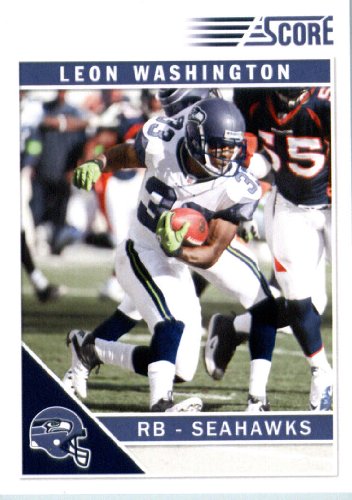 2011 Score Football Card # 260 Leon Washington - Seattle Seahawks - NFL Trading Card In a Protective Screwdown Case!