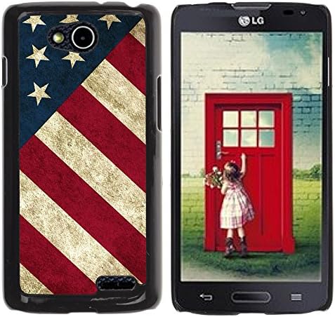 Licase / Hard Protective Case Skin Cover - Stripe Flag American Rustic Patriotic - LG OPTIMUS L90 / D415