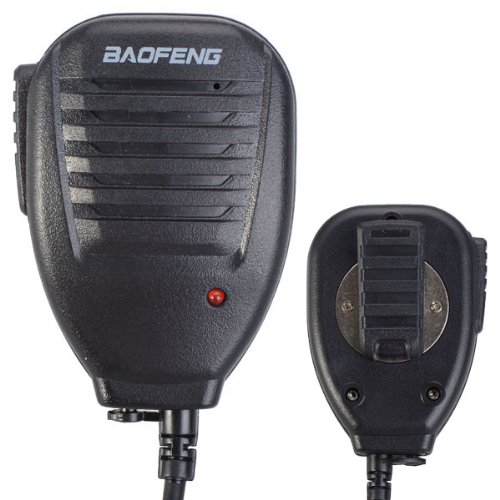 Brand new BaoFeng BF-S112 Two Way Radio Handheld Microphone Speaker with 360-Degree Rotary Clip - Black