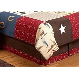 Wild West Cowboy Western Horse Queen Kids Childrens Bed Skirt by JoJo Designs