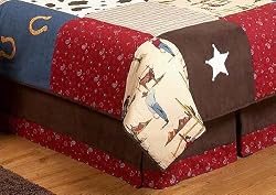 Wild West Cowboy Western Horse Queen Kids Childrens Bed Skirt by JoJo Designs
