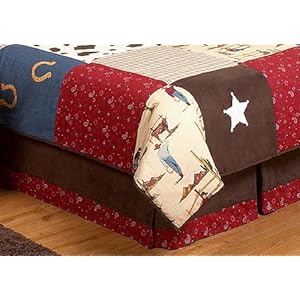 Wild West Cowboy Western Horse Queen Kids Childrens Bed Skirt By Jojo Designs
