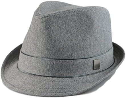 Big size Mens Plain Classic Fedora Trilby Soft Hat Hat XL(60cm), XXL(62cm) 2Colors (XXL: 24 1/4in / 7 3/4 / 62cm, Gray)
