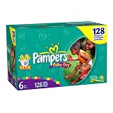 Pampers Baby Dry Diapers, Size 6, 128-Count