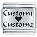Jewelry : Custom Heart Love Italian Charms Bracelet Link