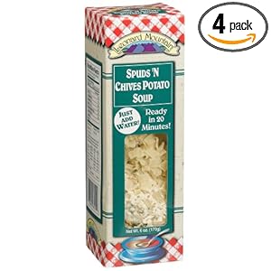 Leonard Mountain Spuds Chives Potato Soup 6-Ounce. Boxes (Pack of 4)