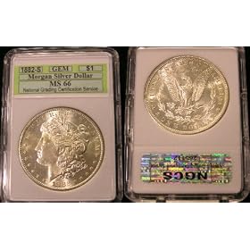 1882-S Morgan Silver Dollar in High Grade MS-66 Gem Brilliant Uncirculated Unique Registration #265112
