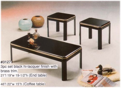 BEAUTIFUL 3 PC COFFEE LAQUER FINISH