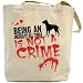 Canvas Tote Bag Beige  Being A American Pit Bull Terrier Is Not A Crime  Dog