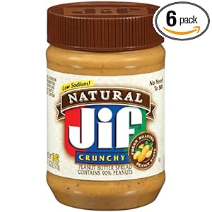 Jif Natural Crunchy Peanut Butter Spread, 18-Ounce (Pack of 6) Jif Natural Crunchy Peanut Butter Spread, 18-Ounce (Pack of 6)