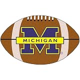 Fanmats Michigan Wolverines Football-Shaped Mats