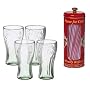Coke Glasses and Straw Holder 5-pc. Set