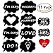 Tinksky A Set of 11pcs DIY Funny Speech Bubble Chalkboard Wedding Party Photographing Photo Booth Props on Sticks