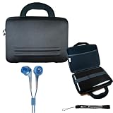 Sony DVPFX950 9-Inch Portable DVD Player Hard Nylon Traveling Case + Includes a eBigValue (TM) Determination Hand Strap Key Chain + Includes a Crystal Clear High Quality HD Noise Filter Earbuds Earphones Headphones 3.5mm Jack