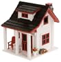 Le Petit Chalet LPC-1013 Solitude Bird House - Red, White and Black