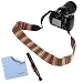 GTMax Soft Multi-Color Classic Camera shoulder/Neck Strap Belt + Lens Pen + Cleaning Cloth for Canon SX50 HS, G15, EOS 6D, SX500 IS, XSi T1i T2i T3i T3 T4i T5i SL1; Nikon D5200 D3200 D5100 D800 D4 COOLPIX L820 L810 L310 P520; GE Power Pro X500; Pentax Q10, X-5 and Sony Fuji Olympus Panasonic SLR Cameras