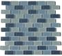 Interceramic INSBM1X2ARCCT Shimmer Blends Mosaic Glass Tile, 1-by-2-Inch Tile on a 12-by-12-Inch Mosaic Mesh, Arctic Matte, 11-Pack