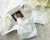 “Good Wishes” Pearlized Photo Coasters – Baby Shower Gifts & Wedding Favors