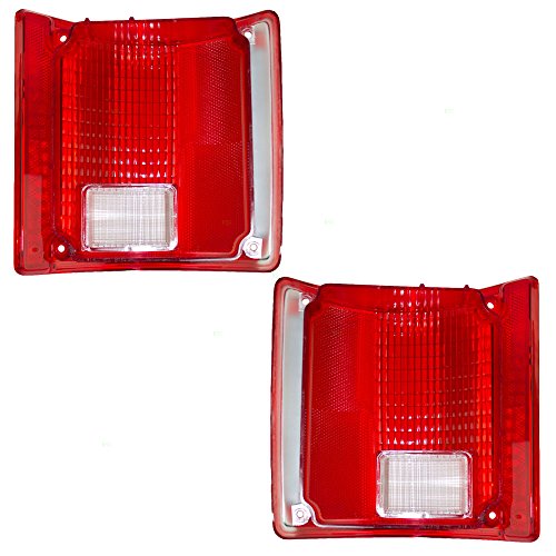 Aftermarket Replacement Driver and Passenger Set Tail Lights Lens Compatible with 1973-1991 Blazer Suburban Jimmy Pickup Truck 5965775 5965776