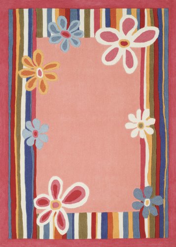 Home Dynamix Kidz Image KI008-231 Polypropylene 6-Feet 6-Inch by 9-Feet 10-Inch Area Rug, Pink