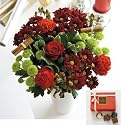 Flowers by Post - Christmas Cracker Bouquet + Small Chocolates