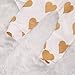 HOTONE Baby Boys Girls Long Sleeve Gold Heart Romper Pants Headband 3pcs Outfits(12-18 Months, White)